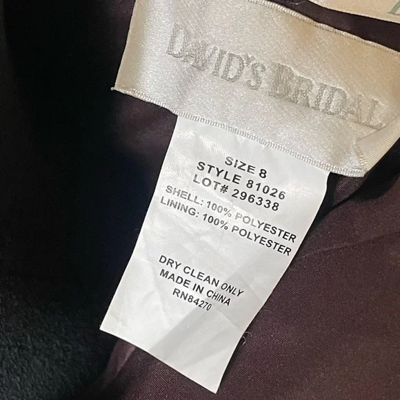 David’s Bridal Strapless Maxi Formal Gown Size 8 Style #81026 - Picture 4 of 6